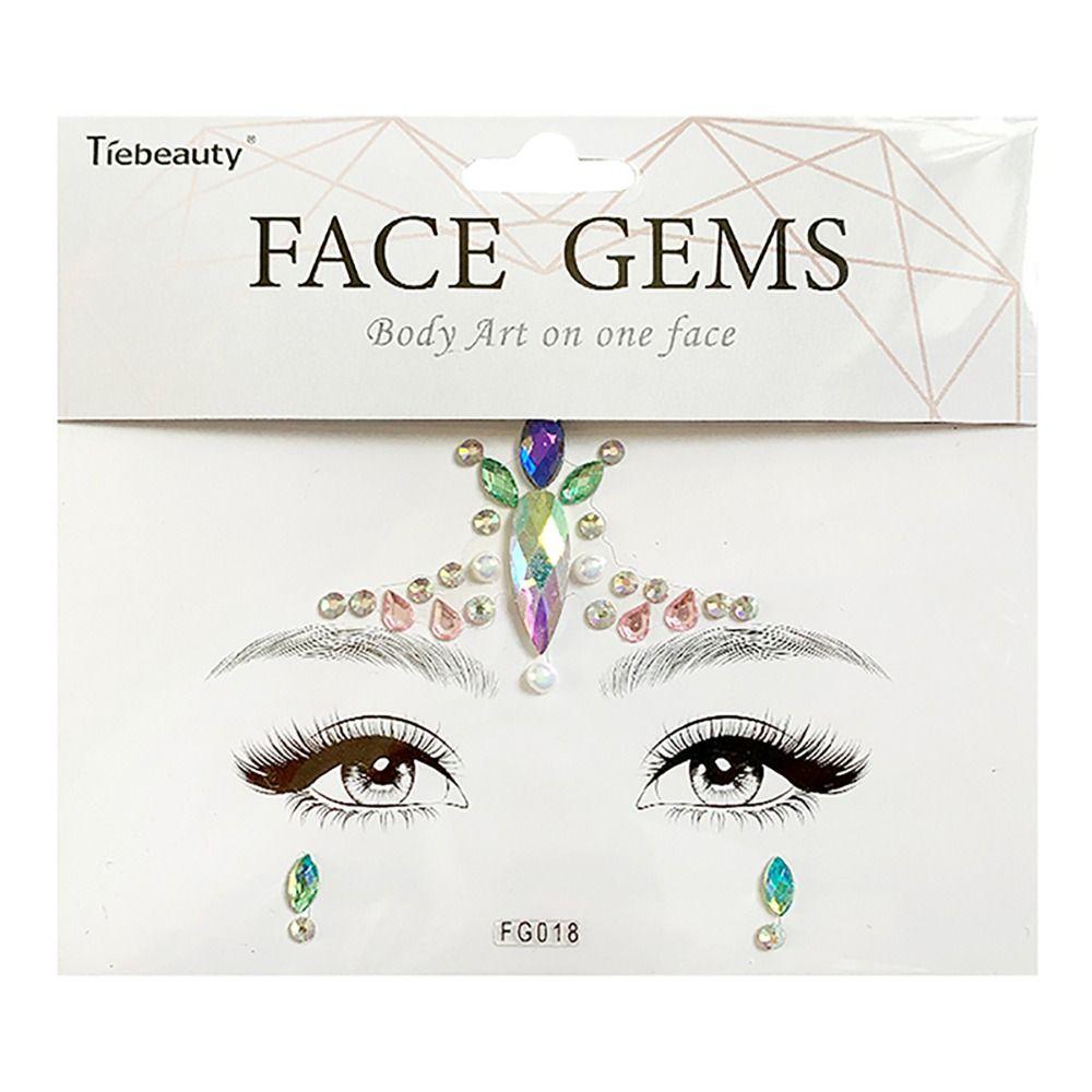 Наклейки для бровей Лицо Тело Цветные Стразы Временная Татуировка Шармы для Нейл-Арта Наклейки Тату для Лица