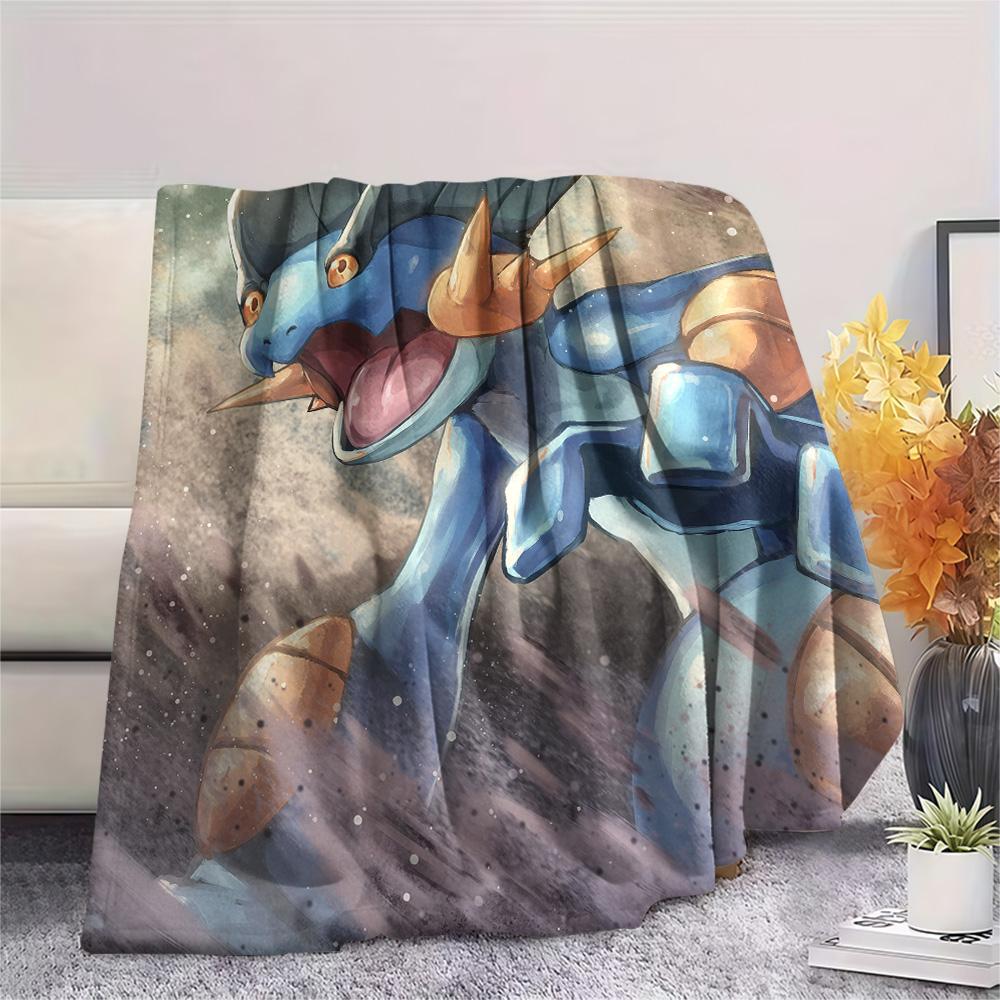 Swampert Print Flannel Blanket, High quality Comfortable for All Seasons, Home Decor, Warmth and Comfort