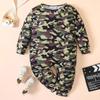 1-24 месяца Детский комбинезон с камуфляжным принтом и длинными рукавами для мальчиков
