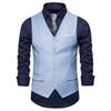 2023 Men's Large Solid Color Single-Breasted Casual Suit Vest - Korean Style