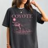 Винтажная рубашка с койотом, футболка Comfort Colors с воющей луной, ретро-графика пустыни, мистический гоблинкор-подарок