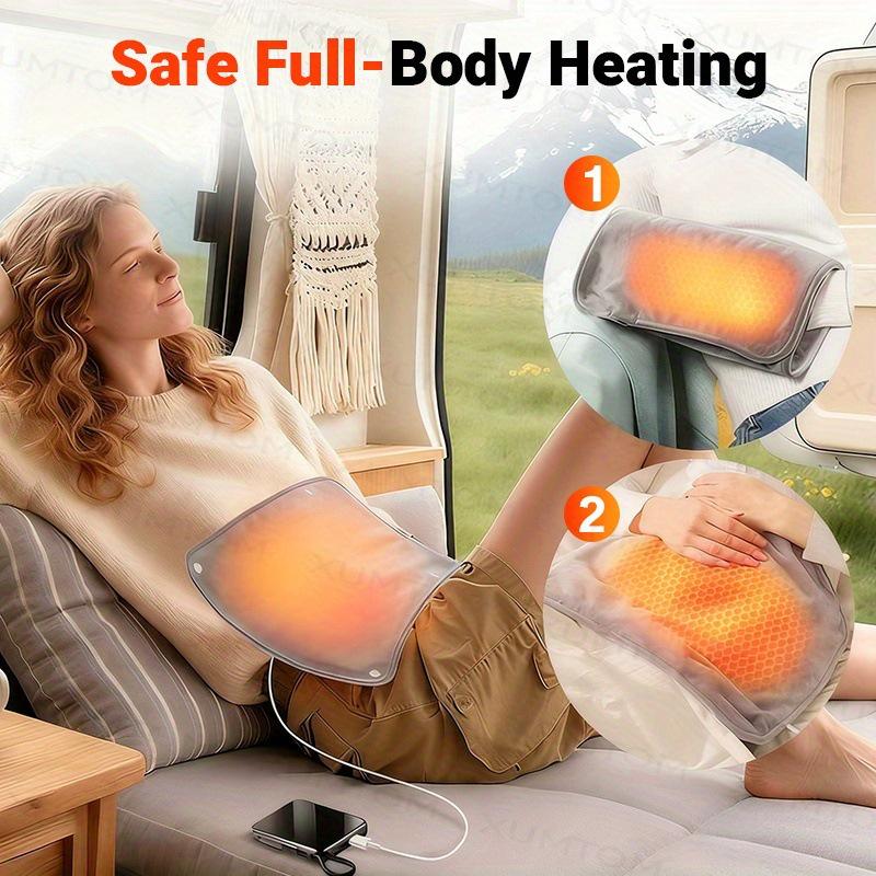 Multi-Use Electric Heating Pad for Body & Hands: Blanket, Belly, Foot, Back Warmer, and Physiotherapy Hot Compress Pad