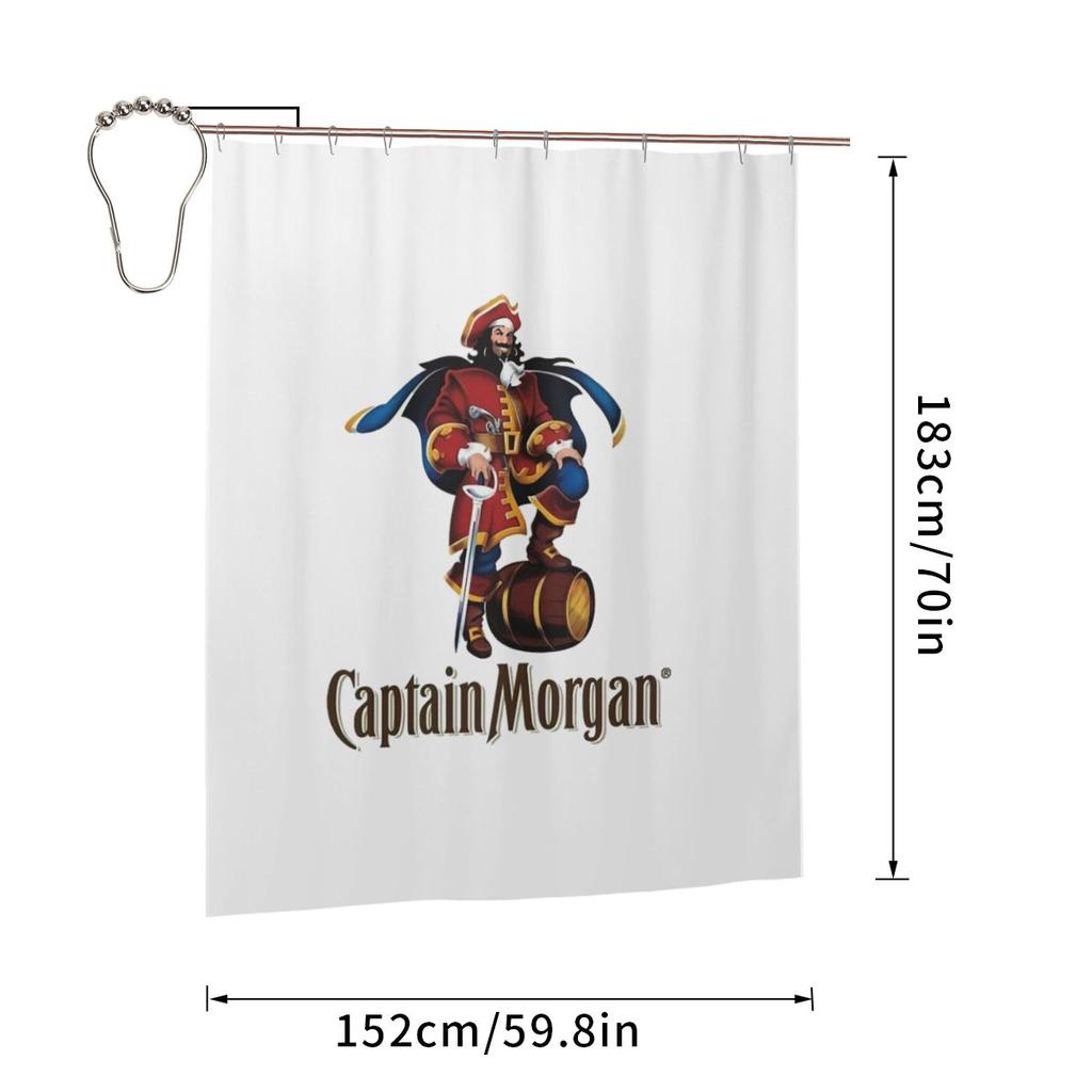 Шторка для душа Captain Morgan Ванная комната Полиэстер Водонепроницаемые Занавески для ванны С крючками
