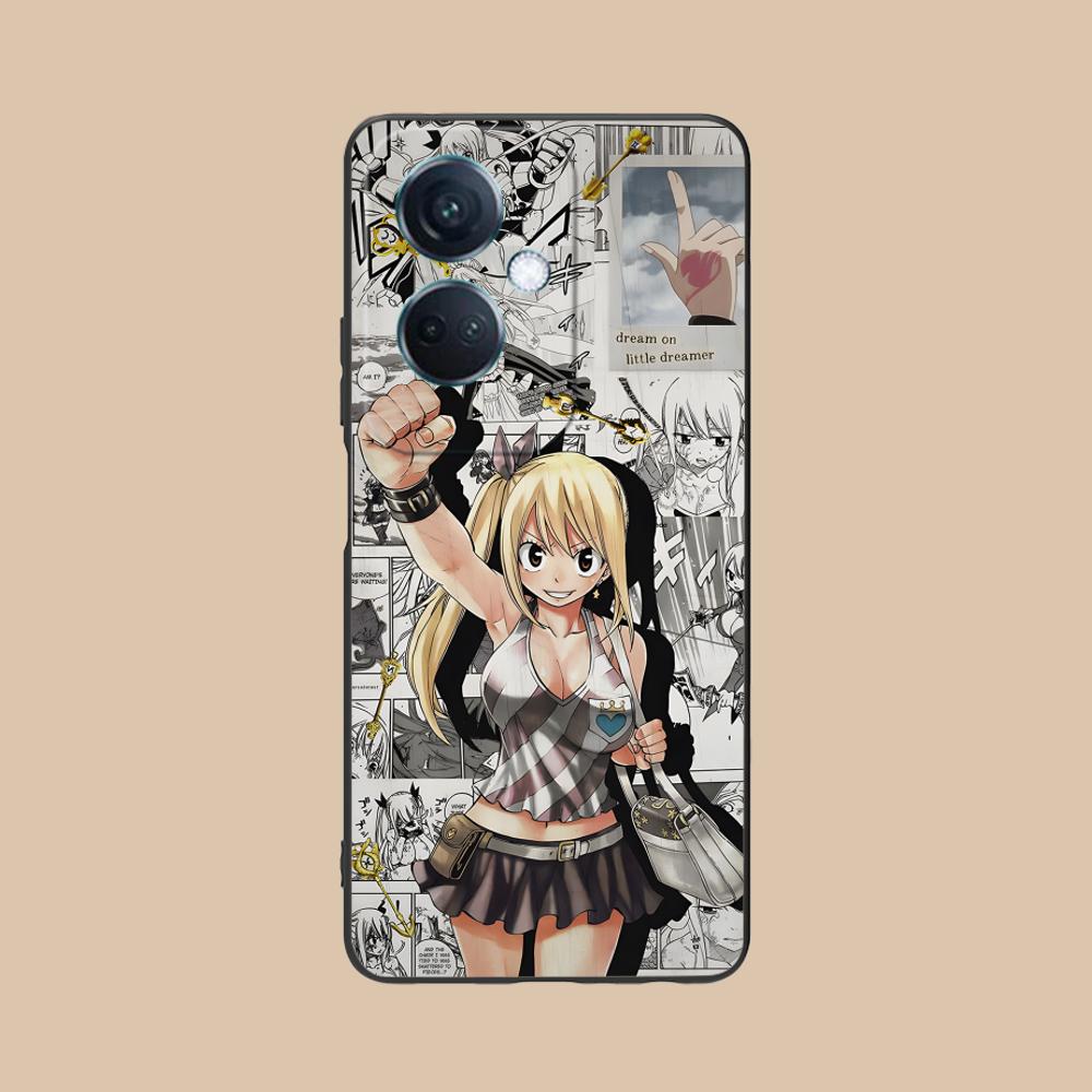 Чехол для мобильного телефона Fairy Tail Люси для OPPO Reno 14 13 12 11 10 9 8 7 6 5 F T Pro 5G Цветной Печатный Чехол Смартфона Роскошный