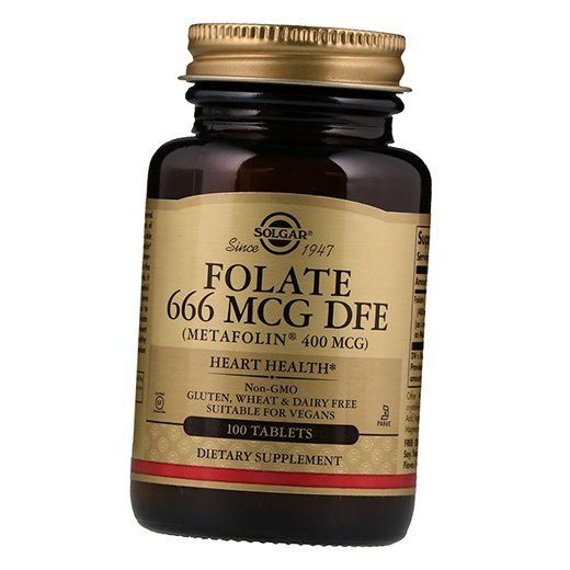 Фолат, метафолин, Folate 400, Solgar  50таб (36313061)