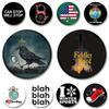 32/44/58mm Flag Map Foods Badge Cartoon Raven Shoe Brooches  Handmade Lapel Pins for Collar Backpack Clothes Hat  Accessorie