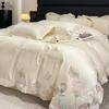 Pure Cotton Bedding Set  Light Luxury Comfortable Skin-friendly Breathable Sheets Quilt Cover Pillowcase