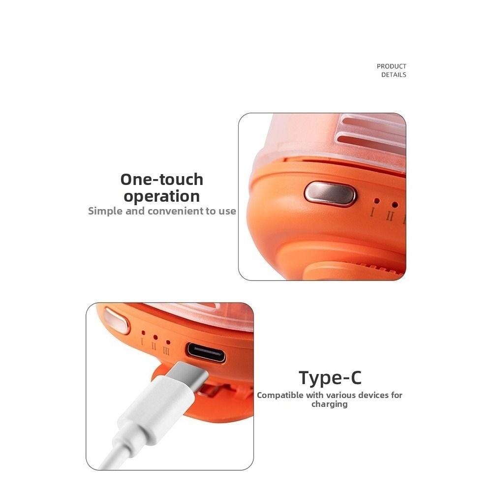 360° Rotatable Bladeless Neck Fan 3 Speeds Hanging Waist Fan Small Clip-On Waist Fan Travel Use