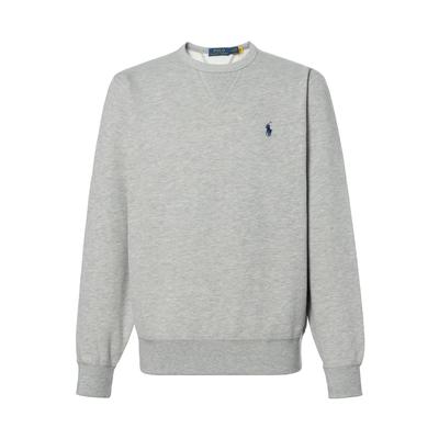 Толстовка флисовая с круглым вырезом и вышивкой логотипа Small Pony Polo для мужчин, серая 710790783-005
