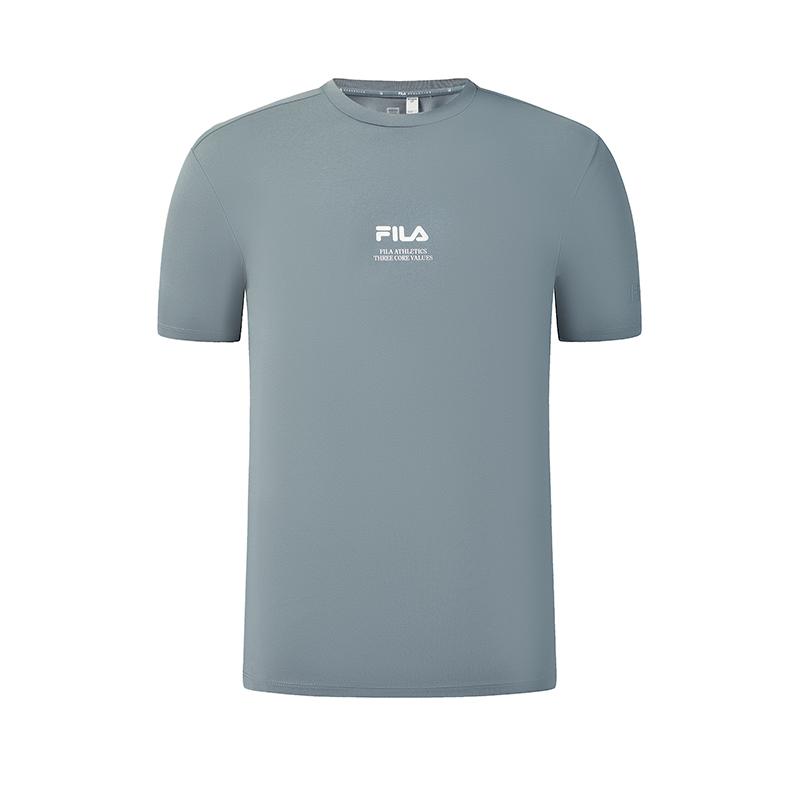 Fila Фитнес Мода Простая Классическая Спортивная Тренировочная Универсальная Дышащая Быстросохнущая Футболка с Коротким Рукавом Мужские топы A11M621110FZA