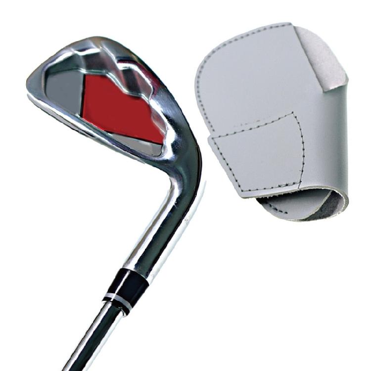 Golf Iron Head Cover Practical PU Leather Durable Headcover Brown/Gray