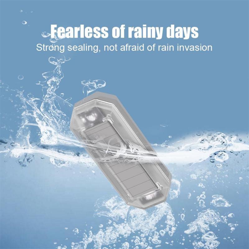 Мини-солнечная батарея автомобильный светодиодный фонарик автомобильный мотоцикл сигнальная лампа ночной световой сигнальный стробоскоп ходовой фонарь