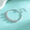 925 Sterling Silver High-End Radiant Moissanite Bracelet for Women - Fashionable Jewelry
