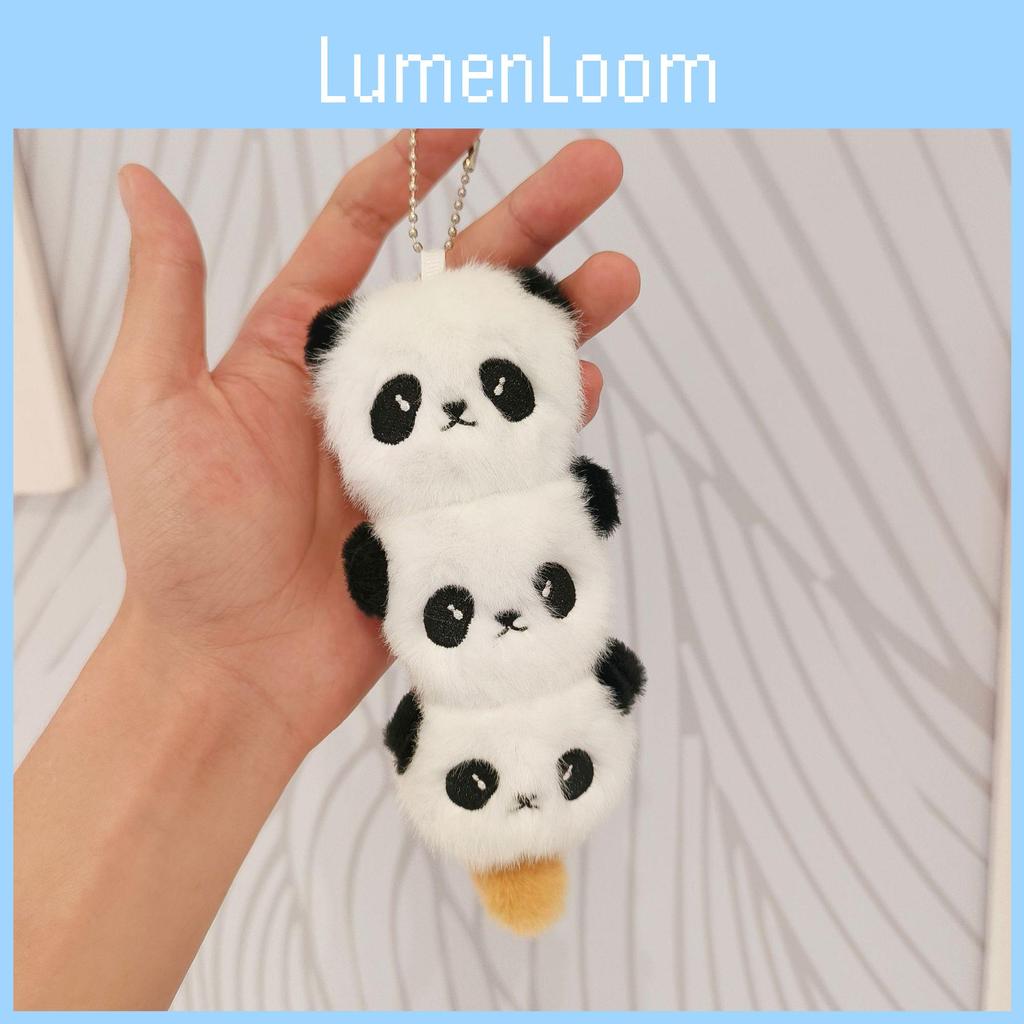 Adorable Cartoon Panda Sugar Gourd Plush Keychain Fun Backpack Pendant Toy Gift