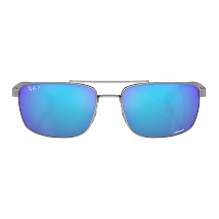 Ray-Ban Metal Rectangle Sunglasses Unisex sunglasses Multicolor 0RB3737CH