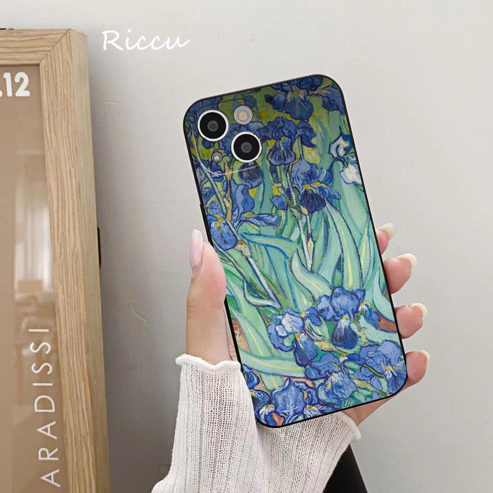 Мягкий чехол Toug для iPhone 14 Van Gogh Irises1889 Toug для Iphone 14 11 12Pro 8 7 Plus X 13Pro MAX SE2020 XR XS Чехлы