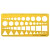 K Resin Circles Squares Triangle Geometric Template Ruler Stencil Measuring Tool