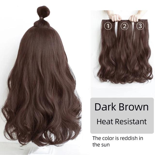 Синтетические волосы для наращивания, длинные прямые, вьющиеся, волнистые, натуральный искусственный парик, женский зажим на заколке, цельные волосы для женщин