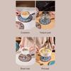 Ceramic Coasters Heat Insulation Mat for Kitchen Dining Anti-Scalding Cork Bottom