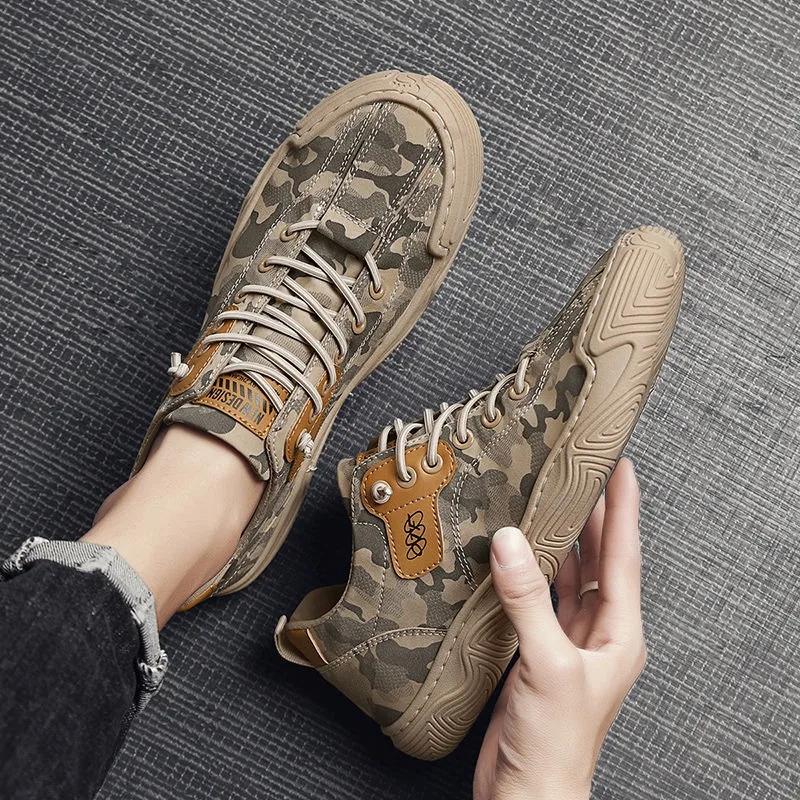 Нескользящие дышащие легкие вулканизированные туфли для мужчин в корейском стиле и дешевые осенние прогулочные кроссовки на распродаже модных брендов для мужчин