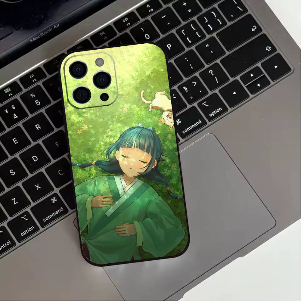 The Apothecary D-Diaries Maomao Phone Case For iPhone 17,16,15,14,13,12,11 Plus,Pro Max,XS,Soft Silicone Black Cover