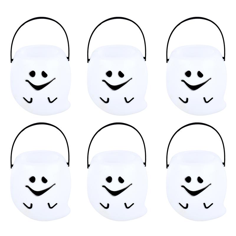 1/6Pcs Pumpkin Bucket Container Kids Trick or Treat Gift Favors Box Cookie Snack Holder Halloween Party Props Home Decoration