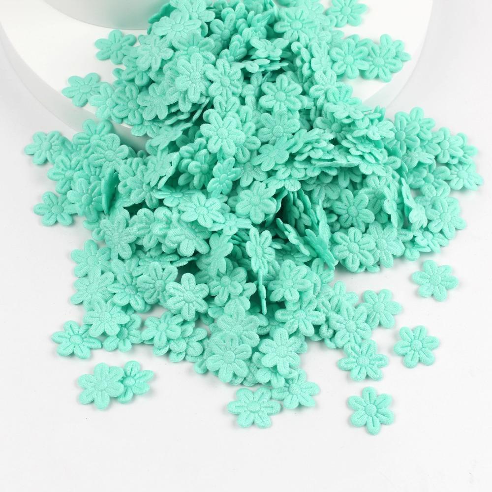 100 шт., пятилепестковые цветочные украшения, наклейки для ткани, аксессуары для заколок для волос