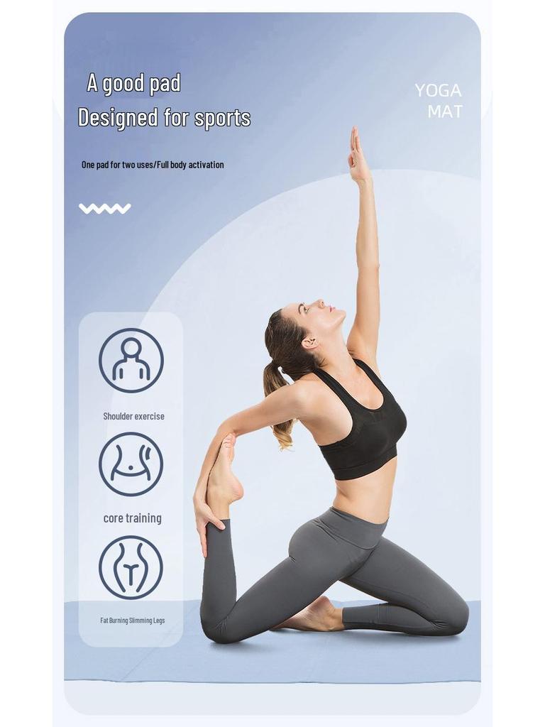 TPE Non-Slip Folding Yoga Mat for Beginners - Portable Exercise & Fitness Mat