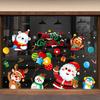 Electricity Christmas Static Stickers With Santa Claus Reindeer Snowman Design