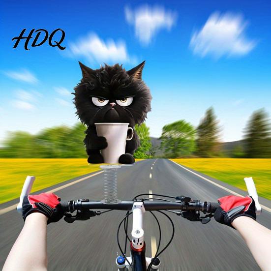 Vivid Kitten Figurines for Car Cute Cat Dashboard Decorations with Spring Swing Design 2D Flat Acrylic Ornaments Stable Self Adhesive Base