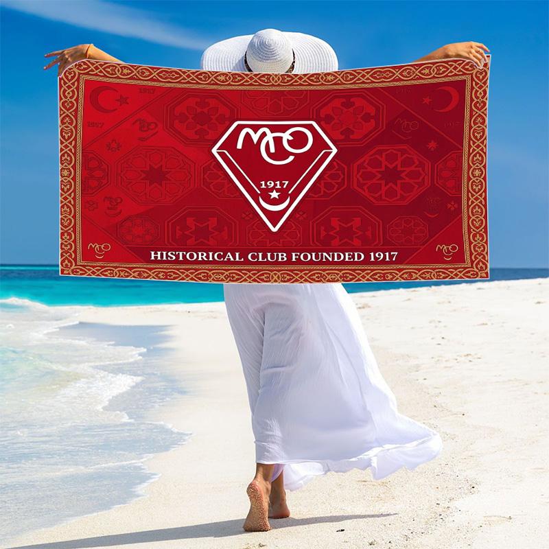 Mouloudia Club d'oran Print Beach Towel, Large Soft Quick Dry Towel for Beach Camping Swimming