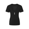 Asics Светоотражающая ночного видения быстросохнущая дышащая футболка с круглым вырезом для бега с коротким рукавом женская футболка черная 2032D117-001