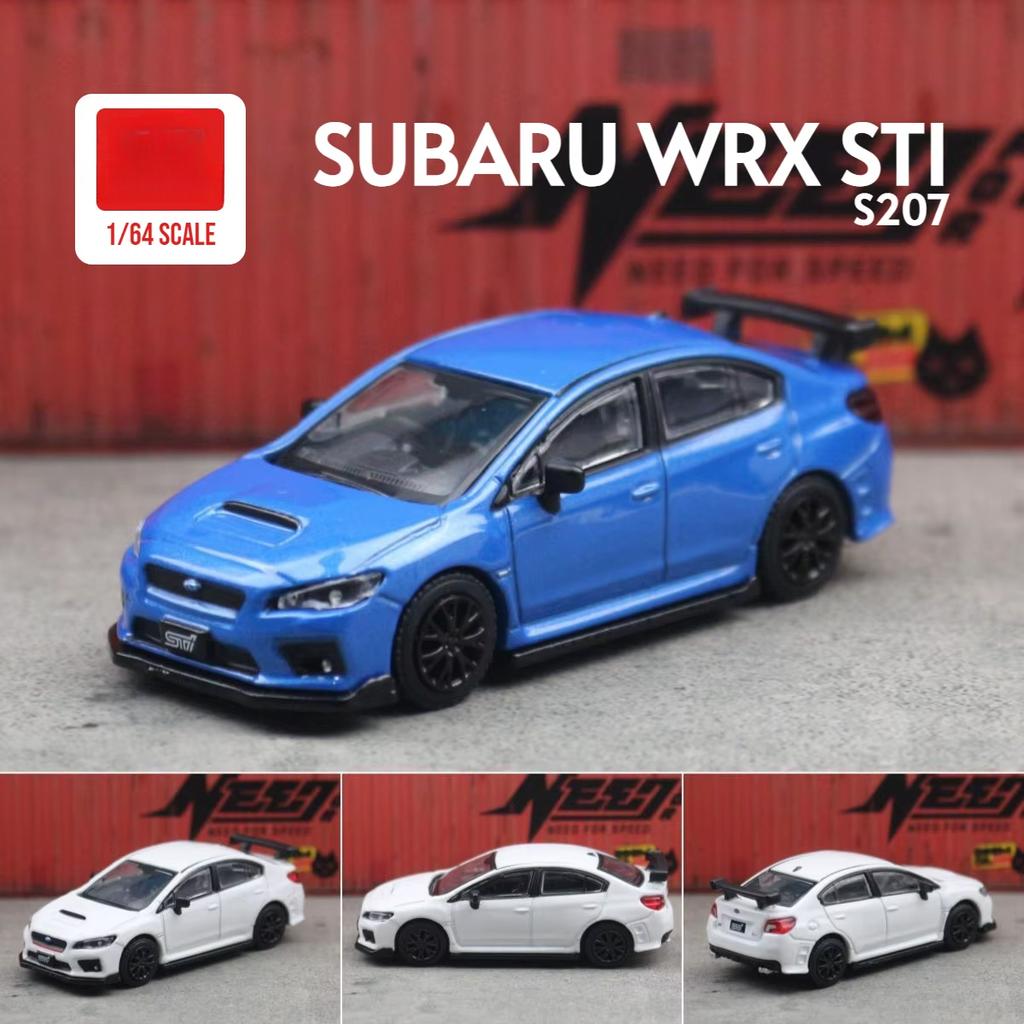 1/64 Subaru STI WRX Super Racing Toy Car JKM JDM Миниатюрная модель литого под давлением автомобиля из металлического сплава Бесплатные колеса Коллекция Подарков