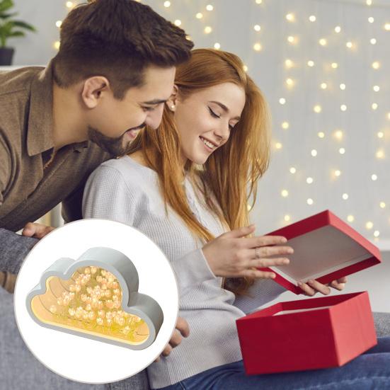 Тюльпан облако зеркало ночник на батарейках DIY ручной работы 20 цветов зеркало облако атмосферный светильник прикроватная декоративная светодиодная настольная лампа набор для творчества