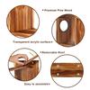 Wooden Squirrel Feeder Durable Hamster Feeding Box Pet Food Dispenser  Balcony