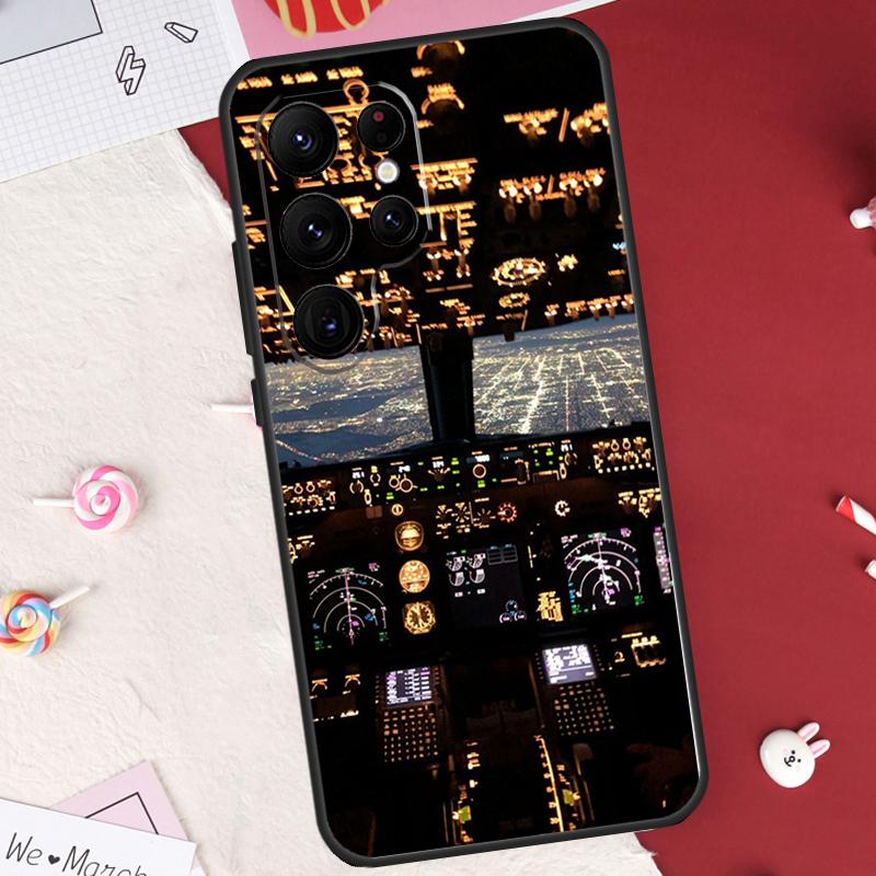 Flight Instruments Cockpit Case For Samsung Galaxy S24 FE S20 FE S21 S22 S23 S25 S26 Ultra S10 Plus S25 FE Cover Shell