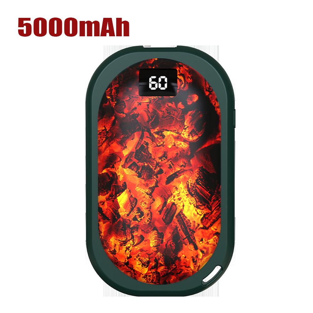 Портативные грелки для рук 2-в-1 с 3 USB-перезаряжаемыми нагревателями для рук с регулируемой температурой, блоком питания