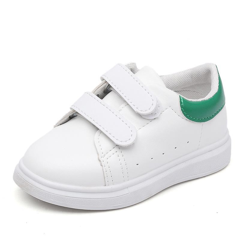 Весенняя детская обувь Tide, детская спортивная обувь, маленькие белые туфли на липучке для девочек, повседневная детская обувь для доски