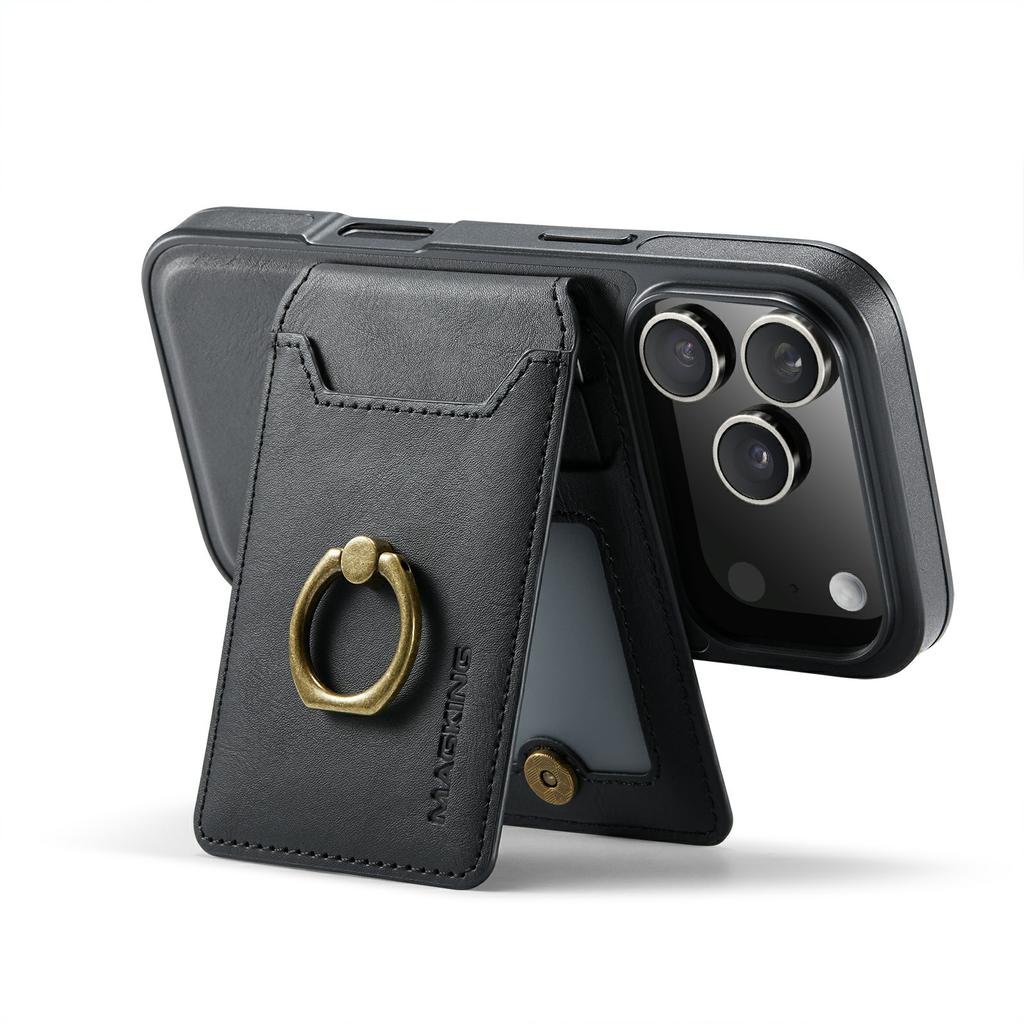 MAGKING K1 Series For iPhone 17 Pro Max Magnetic Case PC+TPU+PU Phone Cover with Card Holder