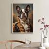 French Bulldog Chihuahua Poodle Dogs Royal Portrait Canvas Painting Print Art Posters Vintage Wall Art Mural for Home Decor