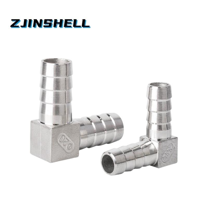 Hose Barb 304 Stainless Steel Hose Tail Barb Connectors 6mm 8mm 10mm 12mm L Elbow Pipe Fitting Pagoda Tail Barb Connector
