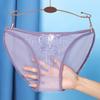 Бесшовные женские трусы со средней посадкой и вышивкой, принтом бабочек, ультратонкие прозрачные сексуальные трусы