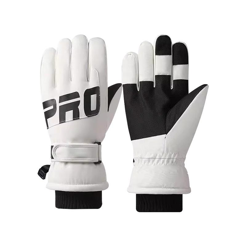 Унисекс водонепроницаемые флисовые перчатки для лыж с сенсорным экраном