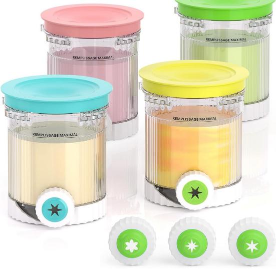3 Pcs Replacement for Creami Swirl Pints And Lids Ice Cream Soft Serve Maker Accessories for Ninja NC700/NC701