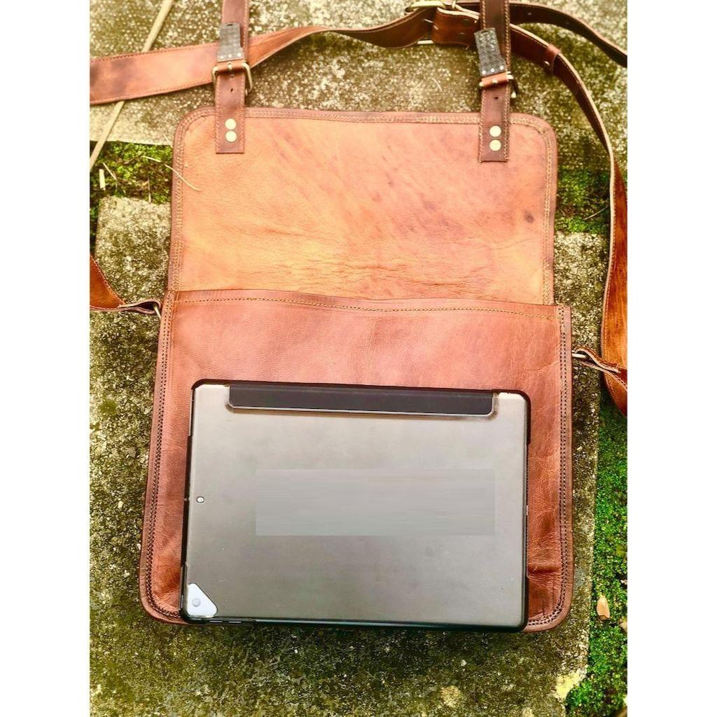 Коричневая кожаная сумка 13 дюймов, классная кожаная сумка-мессенджер унисекс, кожаная сумка через плечо формата А4, кожаная школьная сумка в традиционном стиле