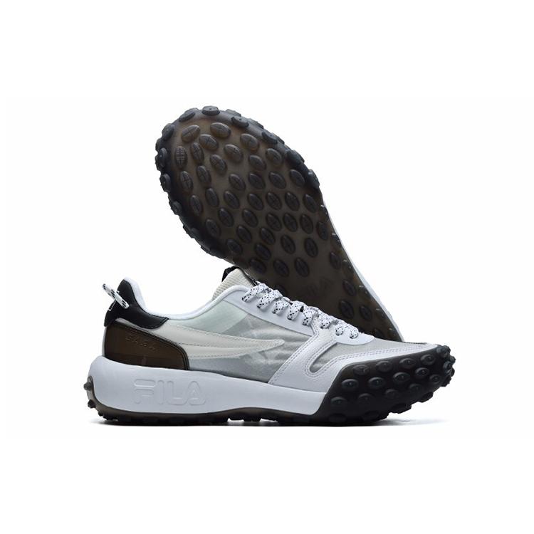 Fila Gara Амортизация Устойчивость к истиранию Дышащие Низкие Кроссовки на массивной подошве Мужские Cloud Dancer F12M124140FCW
