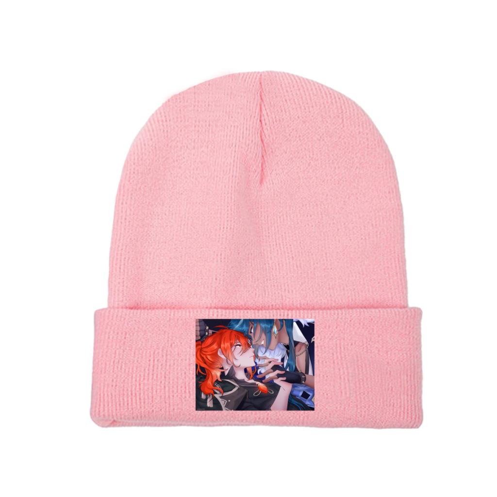 Вязаная шапка Genshin Impact Acg, шапка-бини, осенне-зимняя шапка, теплая шапка унисекс, цветная, Diluc Ragnvindr, игровая шапка для женщин унисекс