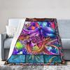 Cartoon Octopus Flannel Blanket Living Room Bedroom Decorative Blanket Lunch Break Blanket Blanket