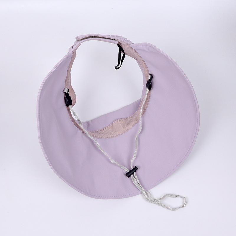 Pleated large brim UV sunscreen empty top hat women's summer outdoor portable travel foldable sunscreen sun hat