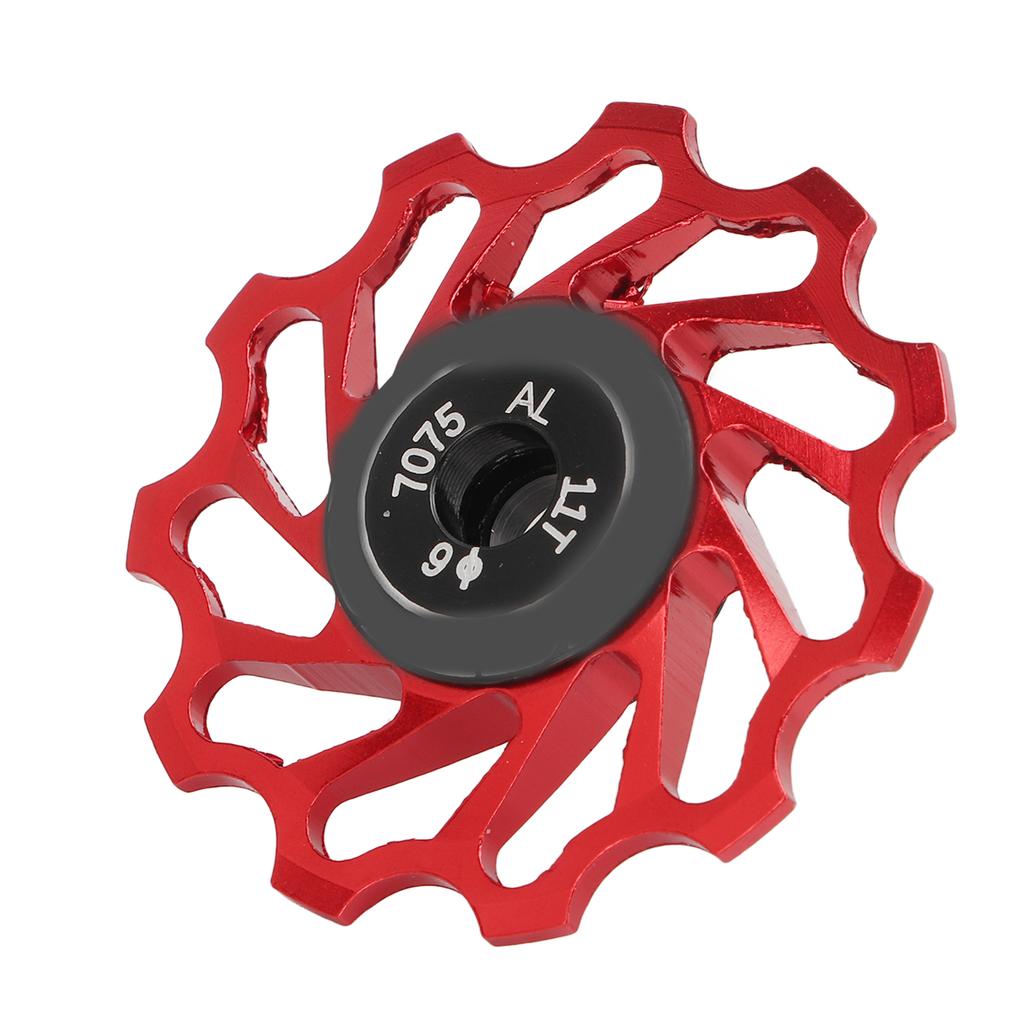 Колесо заднего переключателя горного велосипеда 11T Металлический керамический направляющий ролик заднего колеса Велосипедный аксессуарКрасный